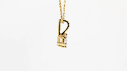 Clara 0.52ctw Round Solitaire Pendant With Chain Lab Grown Diamond Necklace