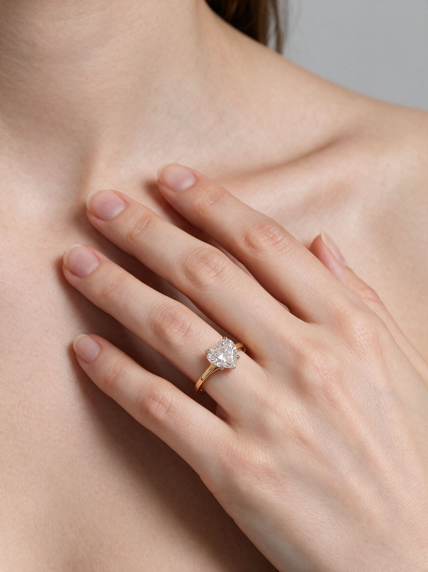 Clara 0.94-1.50ctw Heart Lab Grown Diamond Solitaire Ring