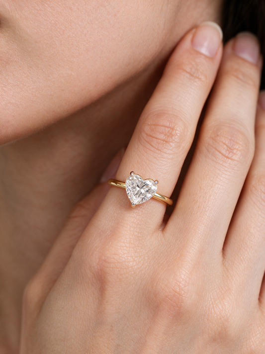 Clara 1.01-1.07ctw Heart Lab Grown Diamond Solitaire Ring