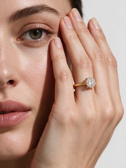 Clara 0.90-1.05ctw Oval Lab Grown Diamond Solitaire Ring