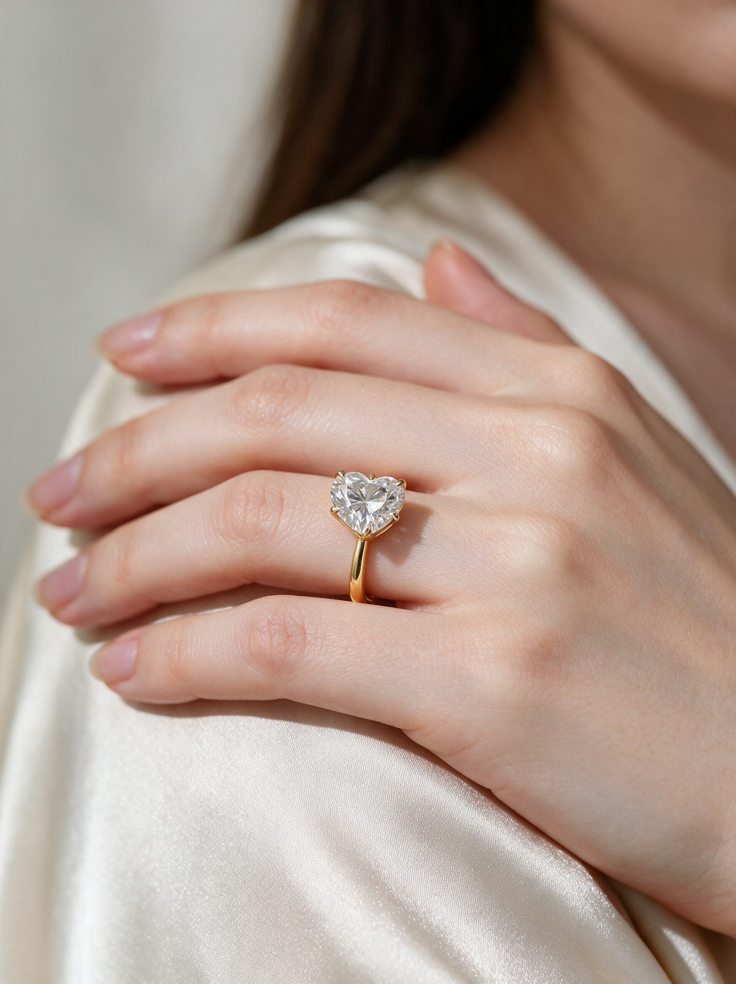 Clara 1.01-1.07ctw Heart Lab Grown Diamond Solitaire Ring