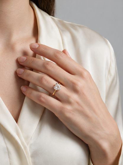 Clara 0.94-1.50ctw Heart Lab Grown Diamond Solitaire Ring