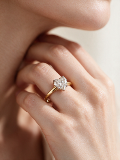 Clara 0.94-1.50ctw Heart Lab Grown Diamond Solitaire Ring