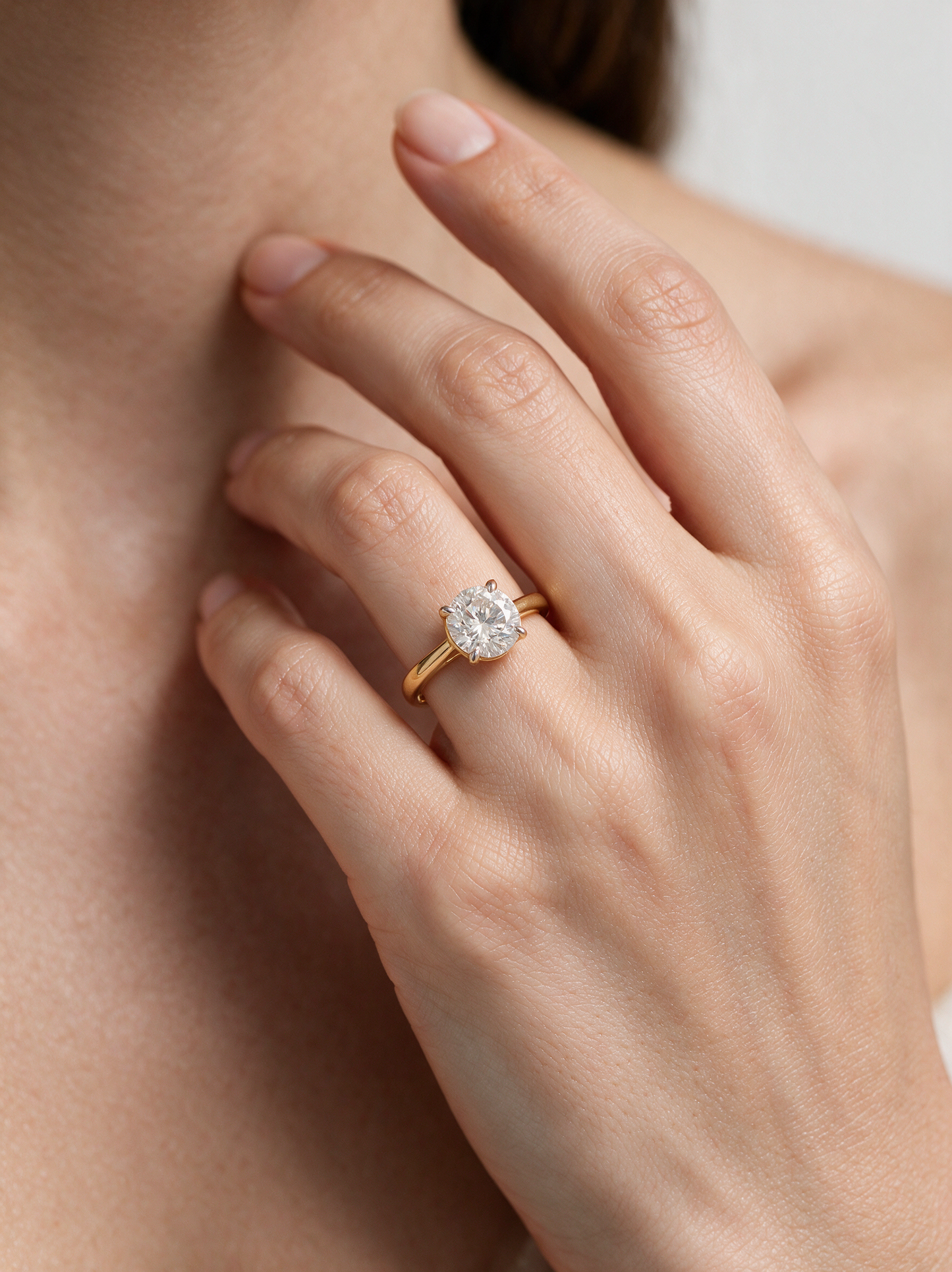 Clara 0.9ctw Oval Lab Grown Solitaire Diamond Ring - AU L