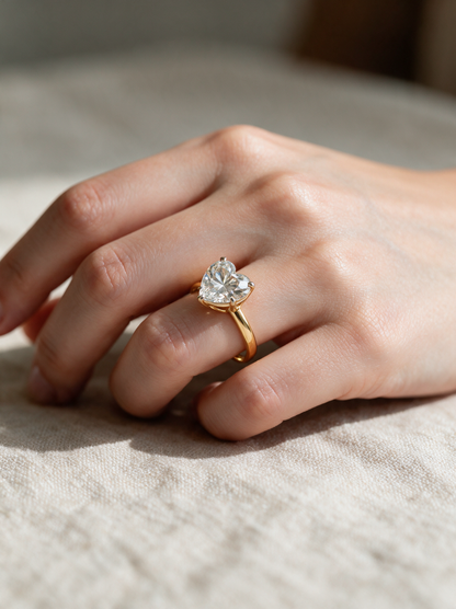 Clara 1.01-1.07ctw Heart Lab Grown Diamond Solitaire Ring