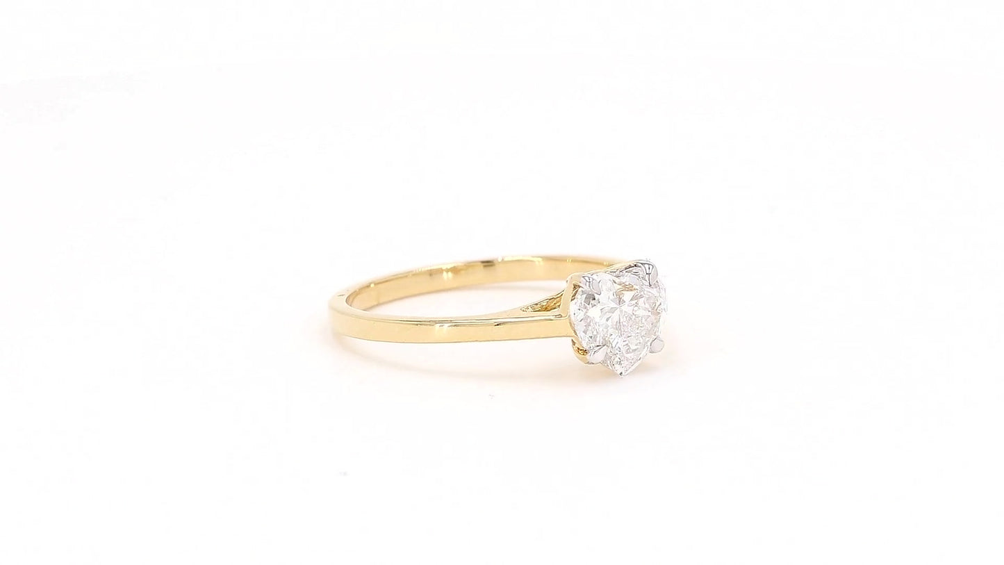 Clara 0.94-1.50ctw Heart Lab Grown Diamond Solitaire Ring