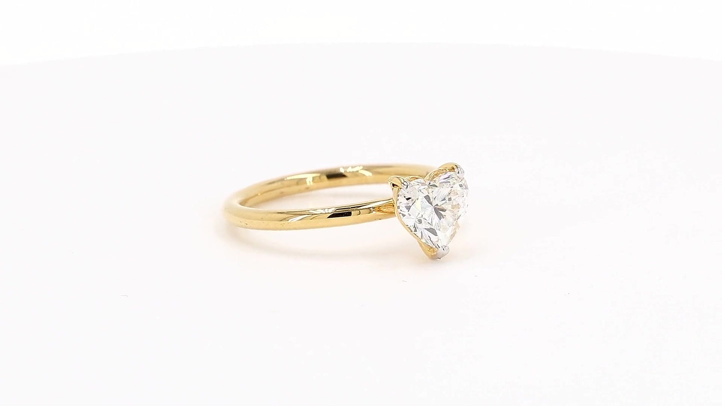Clara 1.01-1.07ctw Heart Lab Grown Diamond Solitaire Ring