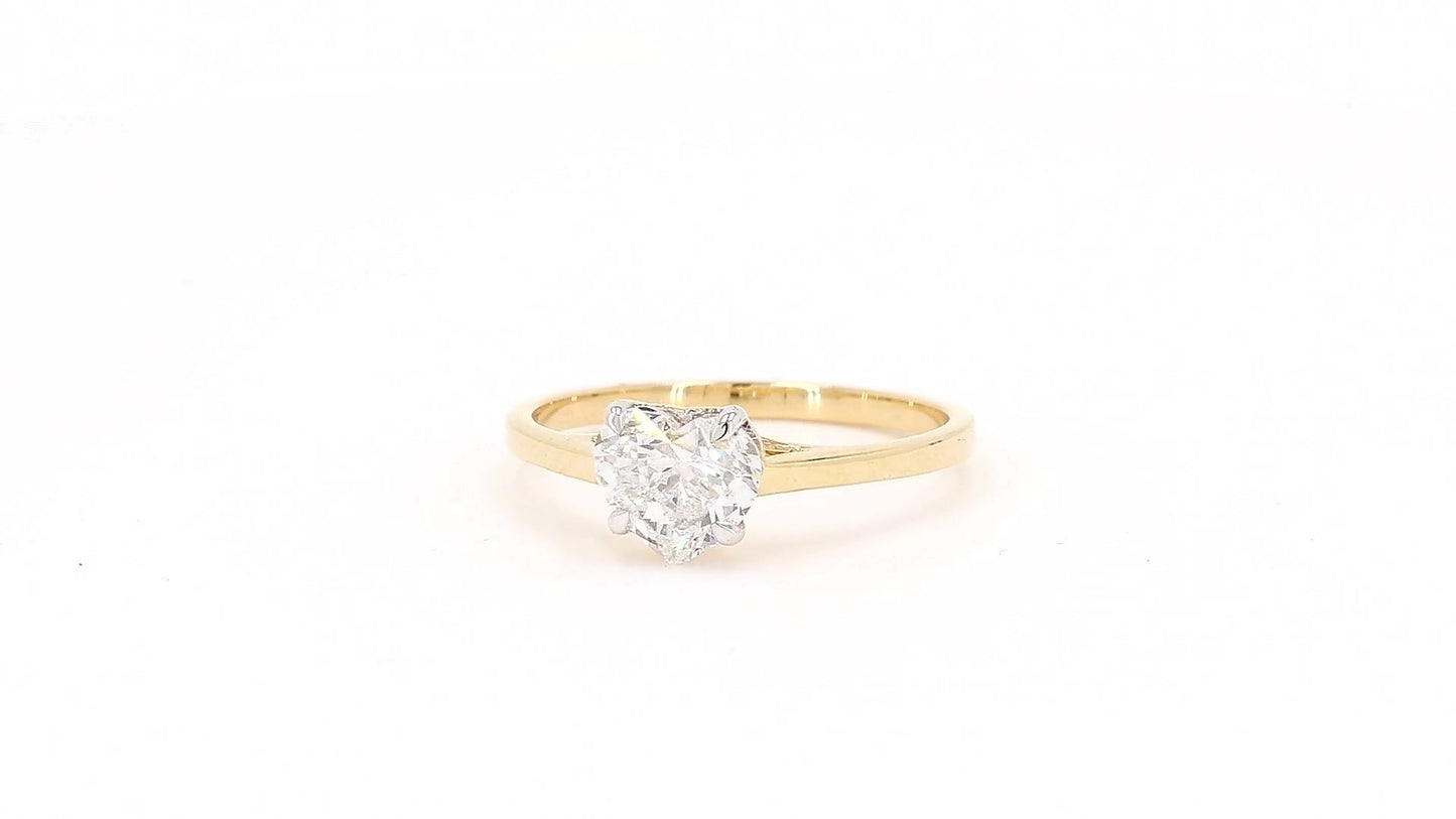 Clara 0.94-1.50ctw Heart Lab Grown Diamond Solitaire Ring