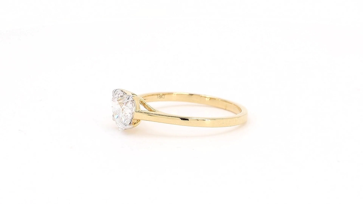 Clara 0.94-1.50ctw Heart Lab Grown Diamond Solitaire Ring