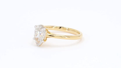 Clara 1.02-1.03ctw Pear Lab Grown Diamond Solitaire Ring