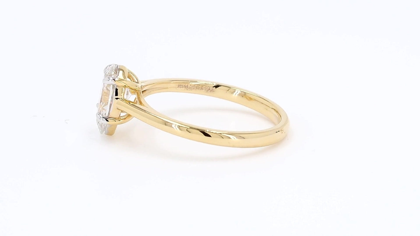 Clara 1.02-1.03ctw Pear Lab Grown Diamond Solitaire Ring