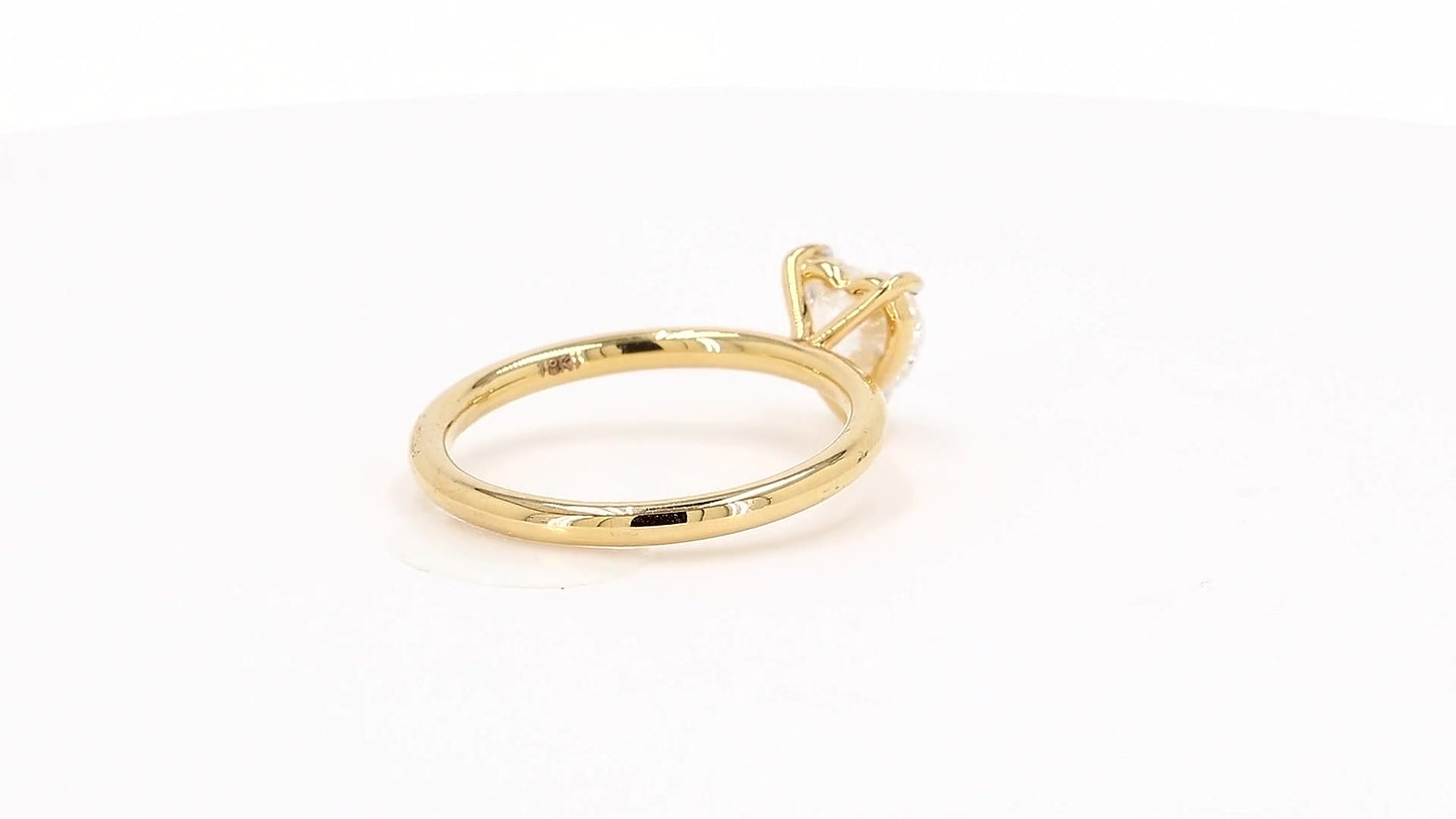 Clara 1.01-1.07ctw Heart Lab Grown Diamond Solitaire Ring