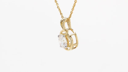 Isla 1.09ctw Round Bezel Pendant Lab Grown Diamond