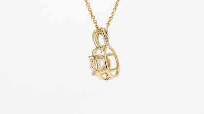 Isla 1.09ctw Round Bezel Pendant Lab Grown Diamond