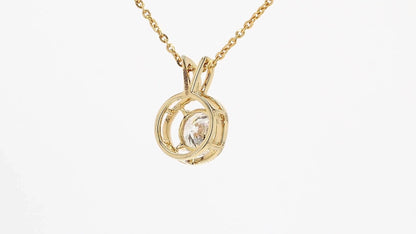 Isla 1.09ctw Round Bezel Pendant Lab Grown Diamond