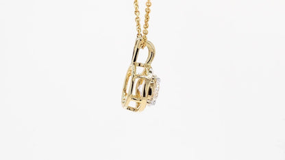 Isla 1.09ctw Round Bezel Pendant Lab Grown Diamond