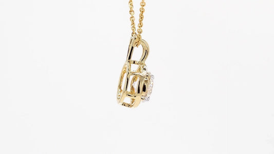 Isla 1.09ctw Round Bezel Pendant Lab Grown Diamond