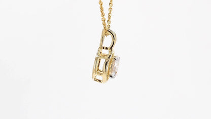 Isla 1.09ctw Round Bezel Pendant Lab Grown Diamond