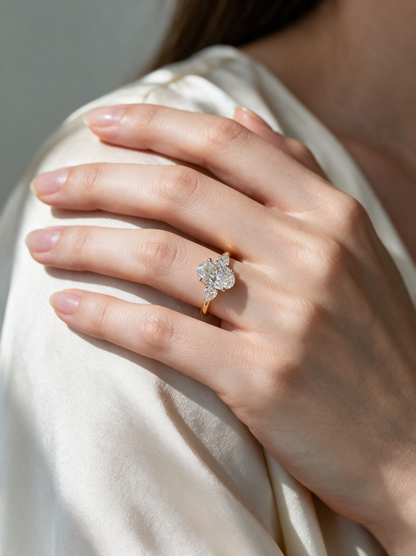 Sienna 1.31ctw Oval Lab Grown Diamond Ring with Accent Diamonds