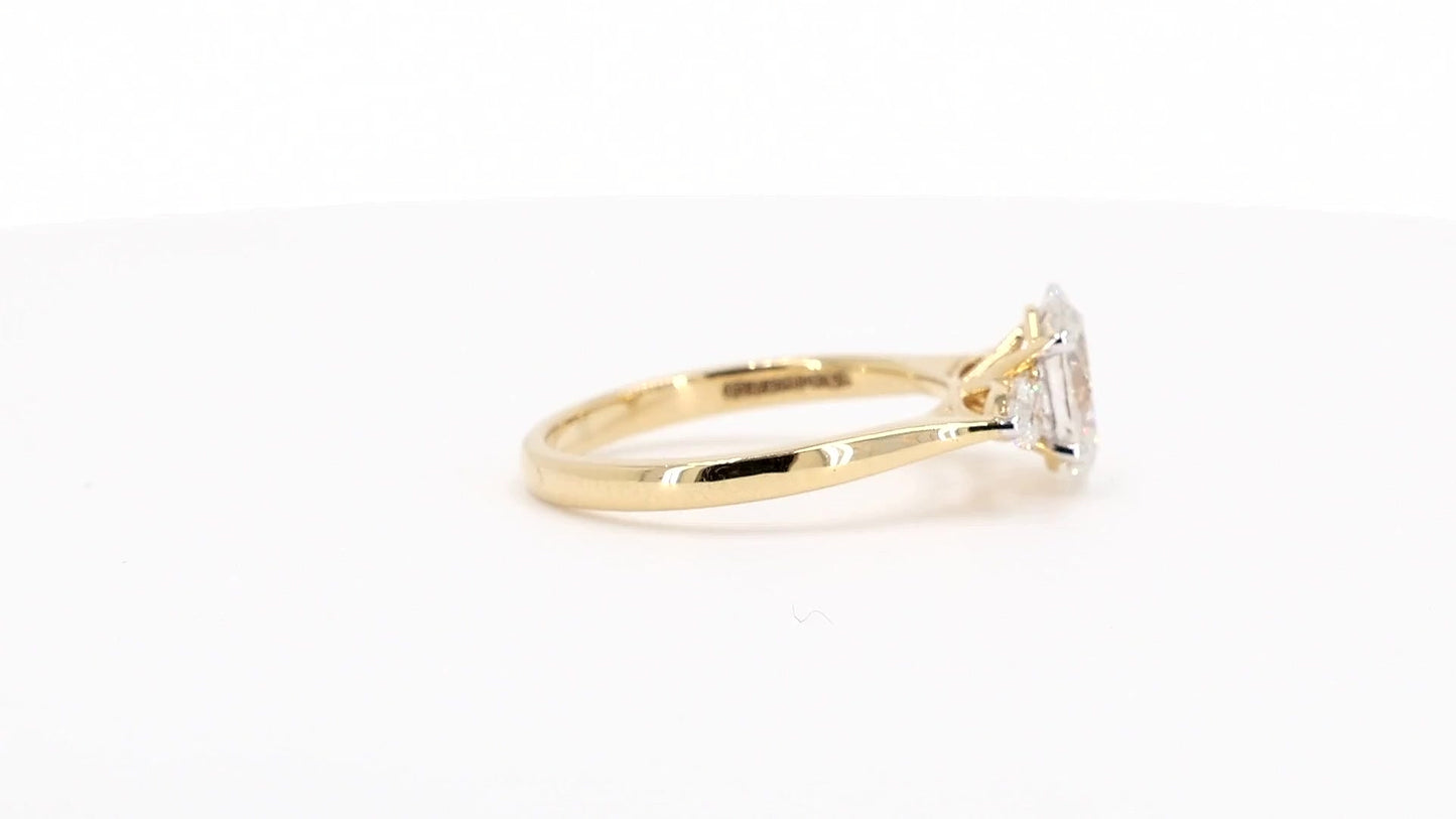 Clara 1.02-1.03ctw Pear Lab Grown Diamond Solitaire Ring
