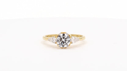 Sienna 1.20ctw Round Lab Grown Diamond Ring with Accent Diamonds