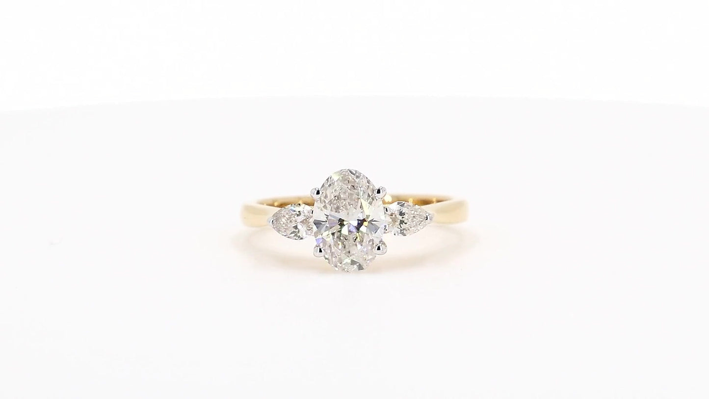 Clara 1.02-1.03ctw Pear Lab Grown Diamond Solitaire Ring