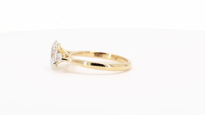 Sienna 1.31ctw Oval Lab Grown Diamond Ring with Accent Diamonds