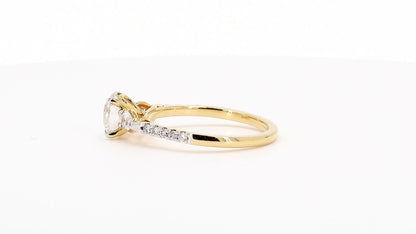 Sienna 1.42ctw Round Lab Grown Diamond Ring with Accent Diamonds