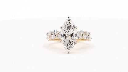 Sienna 4.10ctw Marquise Lab Grown Diamond Ring with Accent Diamonds