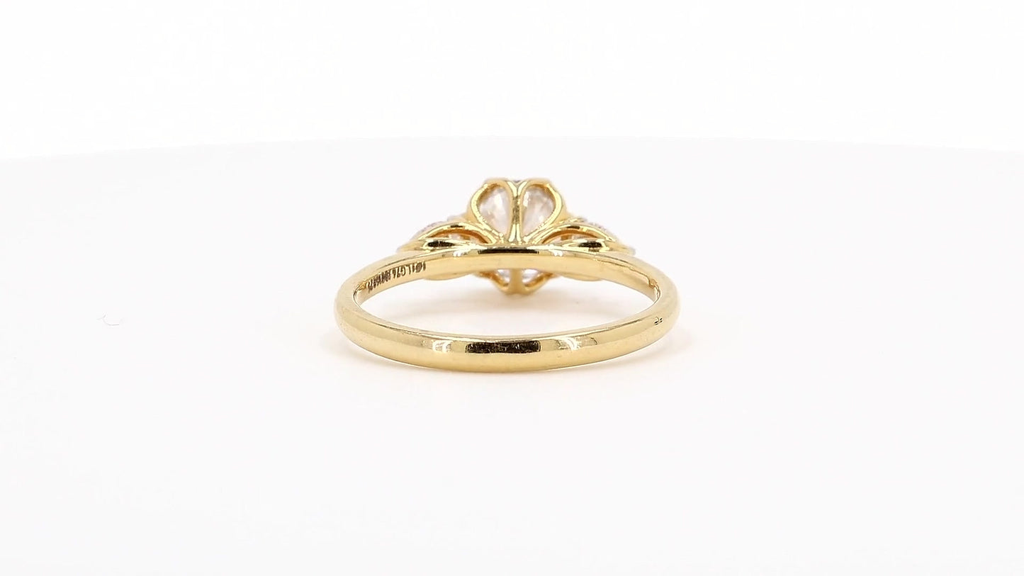 Sienna 1.20ctw Round Lab Grown Diamond Ring with Accent Diamonds