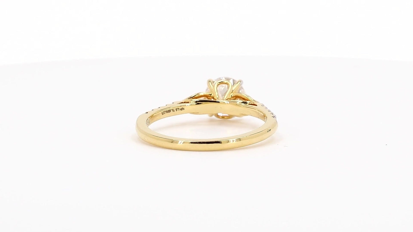 Sienna 1.42ctw Round Lab Grown Diamond Ring with Accent Diamonds