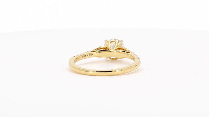 Sienna 1.42ctw Round Lab Grown Diamond Ring with Accent Diamonds