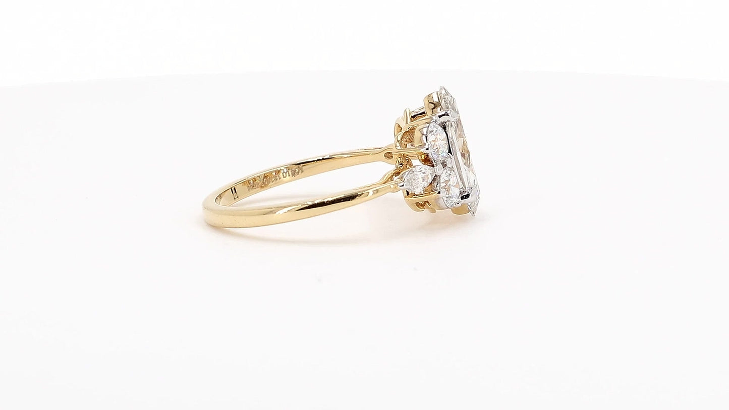 Sienna 1.72ctw Marquise Lab Grown Diamond Ring with Accent Diamonds