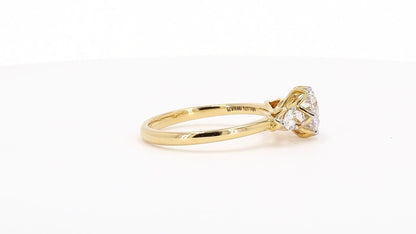 Sienna 1.20ctw Round Lab Grown Diamond Ring with Accent Diamonds