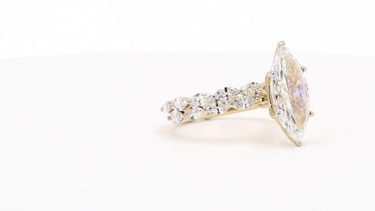 Sienna 4.10ctw Marquise Lab Grown Diamond Ring with Accent Diamonds