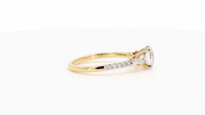Sienna 1.42ctw Round Lab Grown Diamond Ring with Accent Diamonds