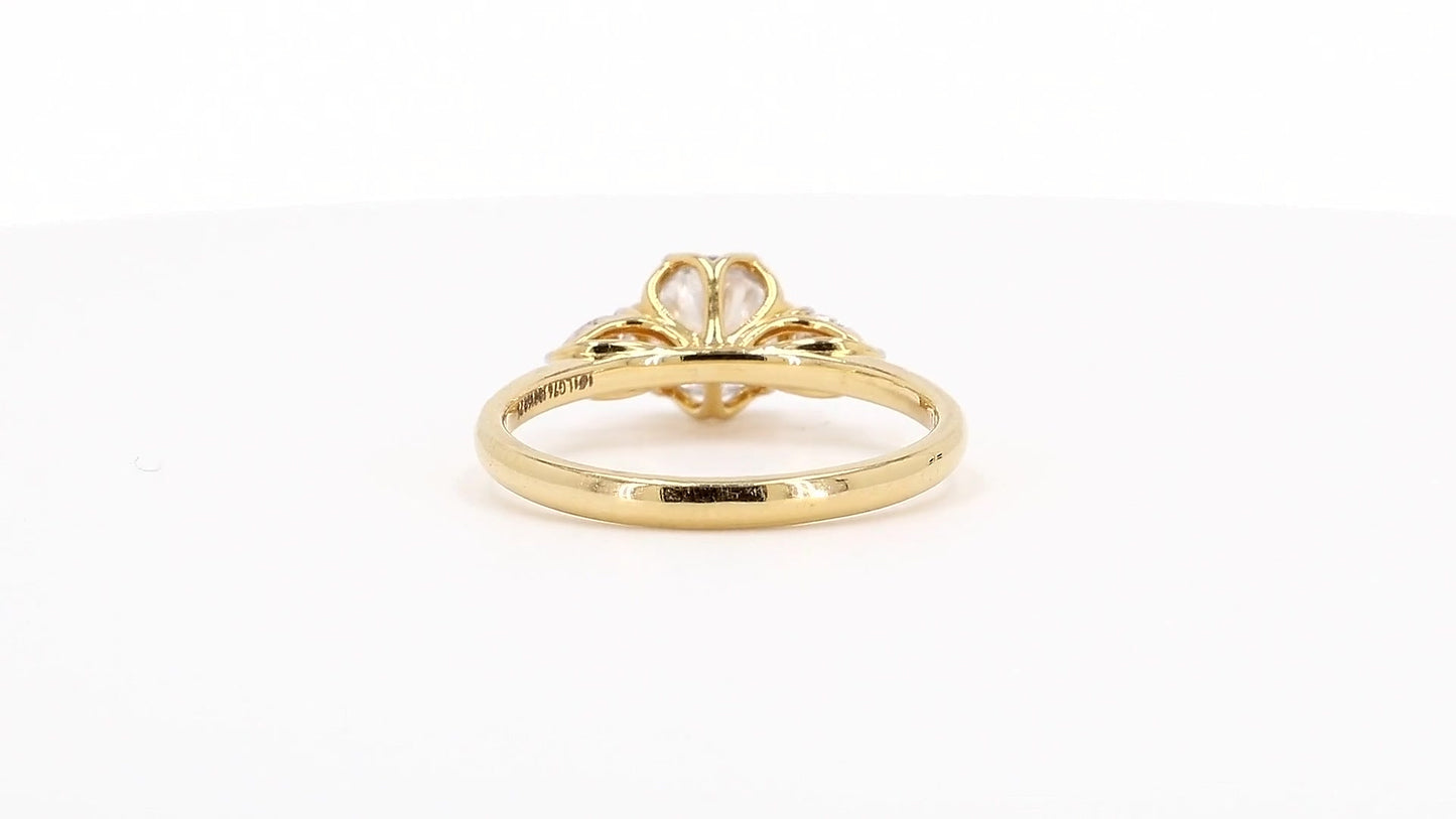 Sienna 1.20ctw Round Lab Grown Diamond Ring with Accent Diamonds
