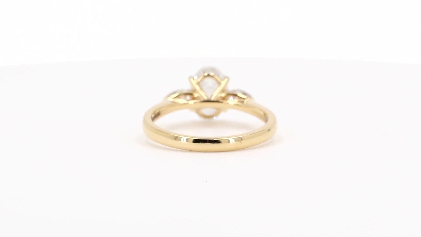 Sienna 1.31ctw Oval Lab Grown Diamond Ring with Accent Diamonds
