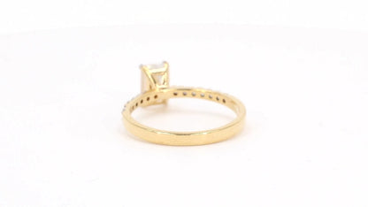 Sienna 1.16-1.25ctw Emerald Lab Grown Diamond Ring with Accent Diamonds