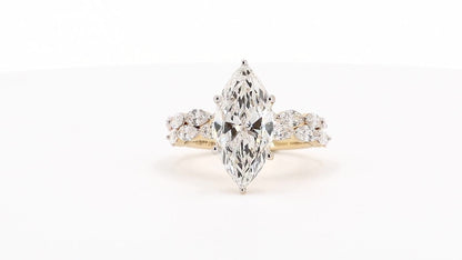Sienna 4.10ctw Marquise Lab Grown Diamond Ring with Accent Diamonds