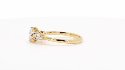 Sienna 1.20ctw Round Lab Grown Diamond Ring with Accent Diamonds