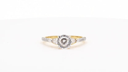 Sienna 1.42ctw Round Lab Grown Diamond Ring with Accent Diamonds