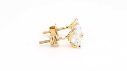 Vera 1.58-1.89ctw Princess Solitaire Lab Grown Diamond Stud Earrings