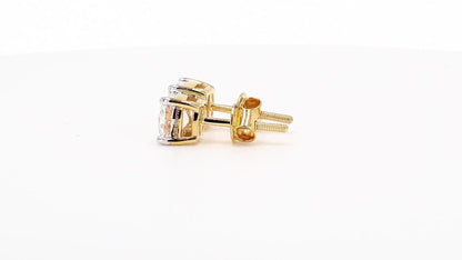Vera 2.02ctw Cushion Solitaire Lab Grown Diamond Stud Earrings