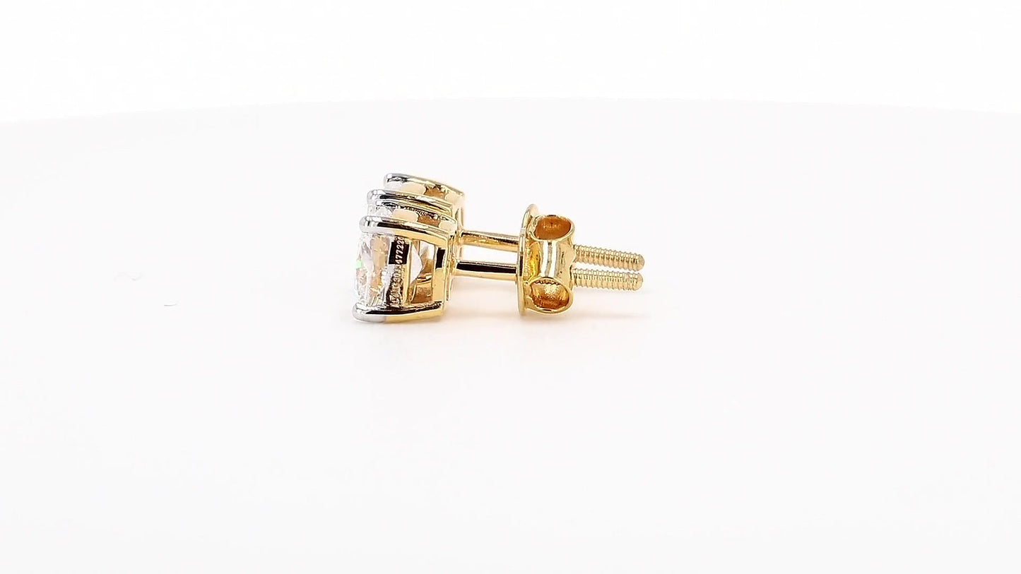Vera 2.02ctw Cushion Solitaire Lab Grown Diamond Stud Earrings