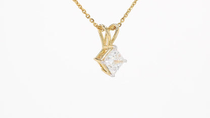 Vera 1.10-1.15ctw Princess Kite Solitaire Pendant Lab Grown Diamond