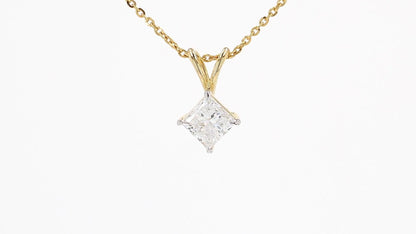 Vera 1.10-1.15ctw Princess Kite Solitaire Pendant Lab Grown Diamond