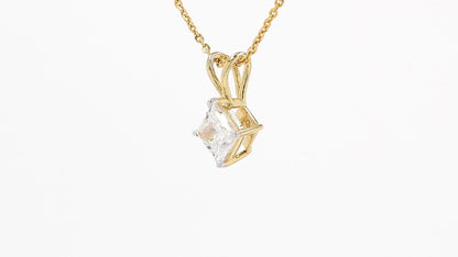 Vera 1.10-1.15ctw Princess Kite Solitaire Pendant Lab Grown Diamond