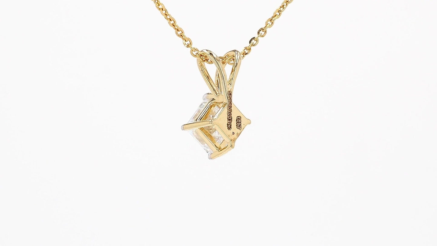 Vera 1.10-1.15ctw Princess Kite Solitaire Pendant Lab Grown Diamond