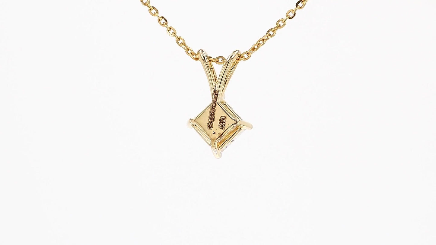 Vera 1.10-1.15ctw Princess Kite Solitaire Pendant Lab Grown Diamond